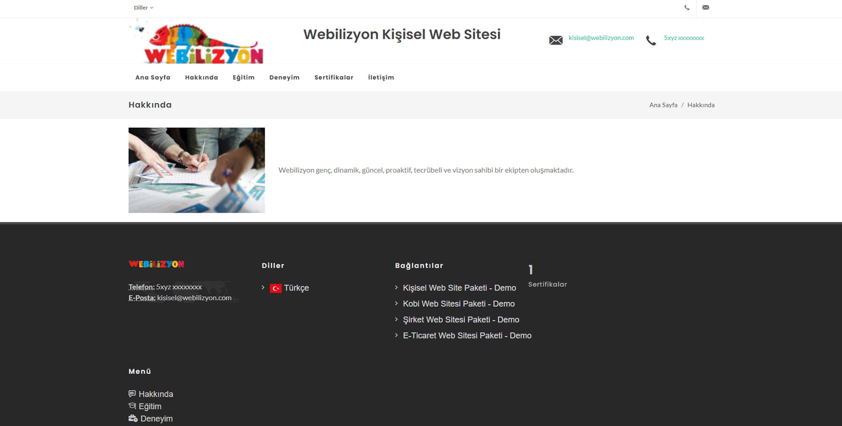 Kişisel Web Site Paketi